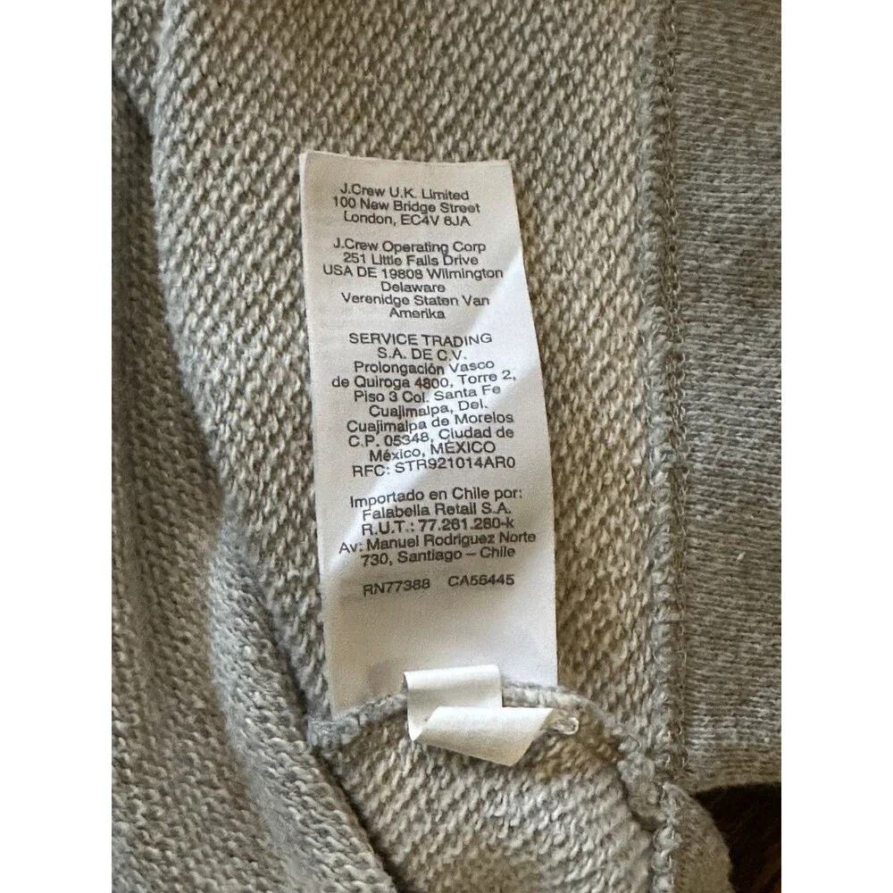 Crewcuts J Crew 100% Cotton Girls Gray Sweatshirt Dress‎ Size 6 Pink Ruffle